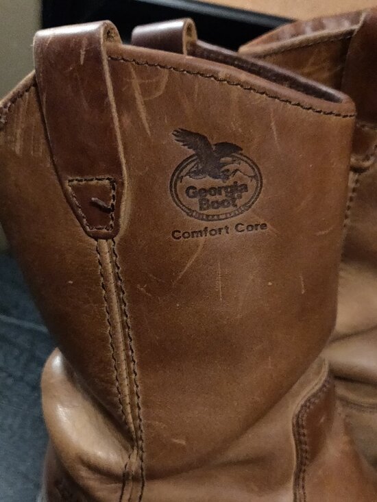 Georgia Boot Wellington In Tan Cheyenne Leather Men US 8M